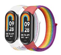 2 Pezzi Cinturino in Nylon per Xiaomi Mi Band 9/Xiaomi Mi Band 8 per Donna Uomo,Cinturini Sportivo Elastico Intrecciato Loop Bracciale di Ricambio per Xiaomi Smart Band 8/Xiaomi Smart Band 9 Cinturino