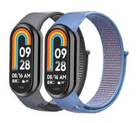 2 Pezzi Cinturino in Nylon per Xiaomi Mi Band 9/Xiaomi Mi Band 8 per Donna Uomo,Cinturini Sportivo Elastico Intrecciato Loop Bracciale di Ricambio per Xiaomi Smart Band 8/Xiaomi Smart Band 9 Cinturino