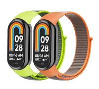2 Pezzi Cinturino in Nylon per Xiaomi Mi Band 9/Xiaomi Mi Band 8 per Donna Uomo,Cinturini Sportivo Elastico Intrecciato Loop Bracciale di Ricambio per Xiaomi Smart Band 8/Xiaomi Smart Band 9 Cinturino