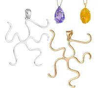 2 Pezzi Ciondolo A Forma di Artiglio, Ciondolo Regolabile Base, Pendente Artiglio Irregolare, Set di Gemme Irregolari per Ciondoli di Pietre Preziose, Collane Fai Da Te, Gioielli