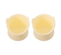 2 Pezzi Ciotola in Silicone 13,5 Oz per Cera, Maschere e Miscele | Bocca Ampia, Interno Liscio senza Angoli, Base Piatta e Pareti Rinforzate, Colore Beige