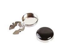 2 pezzi classici da uomo gemelli camicie ordinarie decorazione rotonda bottoni coperture nero, diametro 17,5 mm, 17.5mm Diameter, Plastica, come descrizione