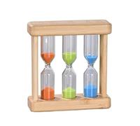 2 pezzi Clessidra Timer Sabbia 1-3-5 Minuti Piccolo Orologio con Cornice in Legno Colorato for Decorazione Scrivania Casa