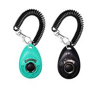 2 Pezzi Clicker per Cani, Formazione Clicker, Training Clicker, Clicker Professionale con Cinturino da Polso per Cane Gatto Cavallo