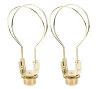 2 Pezzi Clip Adattatore per Paralume in Ferro Oro per Lampadina | Installazione senza Attrezzi, Montaggio Diretto sulla Lampadina, per Vecchia Lampada e Paralume, Finitura Delicata