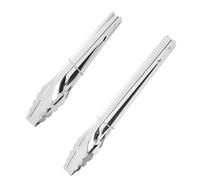 2 Pezzi Clip Antiscottatura in Acciaio Inox, lungo Corto, Argento | Doppia Dimensione, Testa Ondulata e Manico Esteso, Blocco Sicuro per Pane, Pesce e Cottura