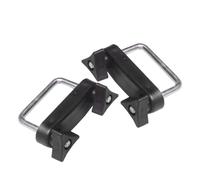 2 Pezzi Clip per Barra Trasversale da Tetto per Auto, Fissaggio | Bloccaggio Sincronizzato su Due Lati, Montaggio senza Attrezzi, Metallo e Plastica Nera per Box
