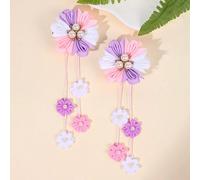 2 pezzi Clip per capelli per ragazze, clip per capelli decorative dolci con fiori e perle finte, graziosi accessori per capelli per bambine Blocchi di colore,Colore unico,Piante,stampa dappertuttoPoli