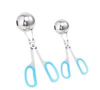 2 Pezzi Clip per Polpette in Acciaio Inox, Tipo a Forbice | Riso e Pesce, Uso Domestico in Cucina, Colore Argento, Presa Salda e Sgocciolamento del Brodo