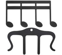 2 Pezzi Clip per Spartiti in Metallo Nero, Lettura a Mani Libere | Libri Musicali e Discorsi, Mantiene le Pagine Aperte, Bordi Lisci, Uso in Scena Ventosa