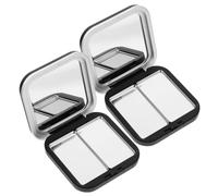 2 Pezzi Cofanetto Vuoto Magnetico Nero, Compatto a 2 Scomparti
