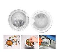 2 Pezzi Colino in Acciaio Inox,Filtro per Lavello da Cucina,Mini Sink Strainer,Setaccio Lavello Conduit Vegetale del Filtro per Doccia, Vasca da Bagno o Lavelli da Cucina(10.1 cm) L