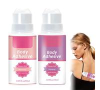 2 Pezzi Colla per il Corpo per Vestiti 50ml, Colla per il Corpo per Vestiti Impermeabile Resistente al Sudore Compatto Portatile Calze Compressione Collant Reggicalze Gonne Fissato Saldamente