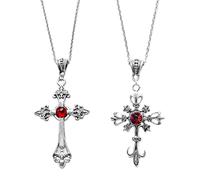 2 Pezzi Collana A Croce, Gioielli Gotici, Collana di Strass Vintage, Accessori per Abbigliamento, Gioielli Creativi per La personalità.