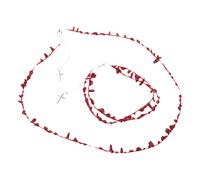 2 pezzi collana a forma di croce moda hip-hop fatto a mano regolabile femminile clavicola catena moda sangue rosso collana a forma di croce, TAGLIA UNICA, come descritto, come descritto