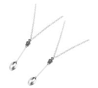 2 Pezzi Collana Con Ciondolo A Cucchiaio Vintage