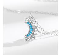 2 Pezzi Collana di Coppia Sole e Luna Design Elegante Set Collane Abbinate