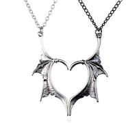 2 Pezzi Collana Donna Demone, Ali di Drago e Pipistrello, Coppia Amicizia