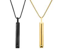 2 Pezzi Collana per la Respirazione per la Riduzione dello Stress, Collana per la Respirazione Consapevole, Collana per l'Ansia, Collana per l'Ansia, Regalo per l'Ansia per le Donne (Oro, Nero)