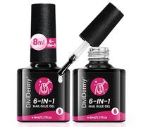 2 Pezzi Colle Faux Ongles Gel 6 En 1, Colla Per Unghie Con Pennello, Longue Duré Nail Extend Gel, Bisogno Di Indurire Sotto Lampada Uv, Per Diy Nail Art