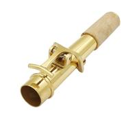 2 Pezzi Collo Per Sassofono Collo Dritto E Curvo Sax Soprano Bocchino In Ottone Strumenti Accessori Per Sax (Color : Gold)