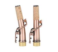 2 Pezzi Collo Sax Ricambio Set Collo Sax Dritto Curvo Accessorio Legni Ottone con Leva Laterale Adatto per Pratica Concerto Studio, color to 1