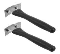 2 Pezzi Coltello Scortecciatore per Frutteto Impugnatura Ergonomica | Piccolo Dente, Nero, Plastica e Metallo, 20, 5x8x3cm, per Corteccia di Alberi da Frutto