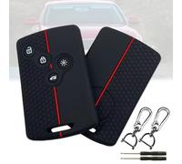 2 pezzi compatibili con Renault Zoe custodia portachiavi compatibile con la custodia per chiavi Renault, materiale in silicone di alta qualità, protegge il mini cacciavite con portachiavi per auto in