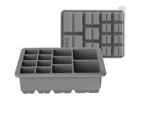 2 pezzi, compatibili con stampi for cubetti di ghiaccio in silicone vassoio quadrato coperchio rimovibile a prova perdite(Dark green)