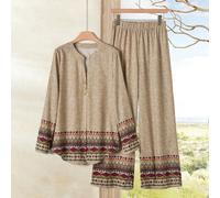 2 pezzi Completo casual da donna con top a maniche lunghe e pantaloni larghi, set invernale per donne, nuovo outfit casual per l'anno nuovo, set casual da donna, abbigliamento invernale grafico da don