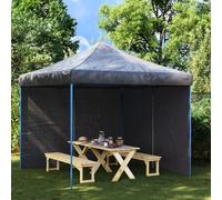 2 pezzi con cerniera PE antrociteparasol tenda frontale da parete per esterni, tenda, mobili da esterno, forniture per la casa all'aperto, decorazione Anthricite