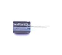 2 pezzi Condensatore elettrolitico in alluminio Dip 220uF±20% 200V Cavo radiale, 18x25mm EWH2DM221M25OT Elementi di accumulo di energia