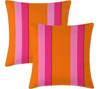 2 Pezzi Confezione Federa in velluto 55x55cm,Banda Morbide Copricuscini Divano con Cerniera Nascosta, Colore Arancione Federe Cuscino, Letto Comodo Robusto, per Soggiorno, Letto, Camera. HX-5314