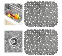 2 Pezzi Confezioni di Tappetino Lavello Cucina, Tappetino per Lavello, 40 x 30 cm Tappetini Lavello Cucina, Proteggi Lavandino Cucina, Tappetino Cucina a Drenaggio Rapido, per Lavello Della Cucina