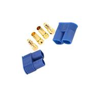 2 Pezzi Connettore 3mm Placcato Oro in Rame per Batteria Rc Motore | Coppia Maschio e Femmina con Coperture Protettive, per Fai da Te Rc, Colore Blu