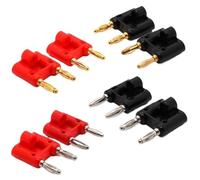 2 pezzi Connettore a banana da 4 mm a doppia Adattatore for altoparlante da 4 mm Connettore a croce a lanterna audio a due posizioni(D)