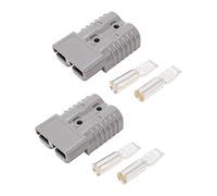 2 pezzi Connettore a scollegamento rapido per batteria con kit di spinotti per cablaggio terminale, connettori terminali in rame da 175 A 600 V per caricatori di carrelli elevatori