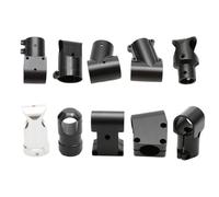 2 pezzi Connettore a T for carrello di atterraggio, treppiede, clip for tubo D12/16/20/22/25/30 mm, adatto for drone RC a quattro-sei assi for la protezione delle piante(Black 14x14)