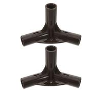 2 Pezzi Connettore a T per Pali Tenda in Giunto a Tre Strade | Coffee, Uso Outdoor e Campeggio, Compatibile Serra e Telo, Design Lineare, Resistente alle Intemperie