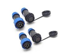 2 Pezzi Connettore aeronautica SP21 5 poli, IP68 5 Pin Impermeabile Circolare Spina Maschio e Presa Femmina connettori In Line Tipo SP21 5 Pin Connettore per lampade esterne