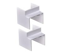 2 Pezzi Connettore Angolare Per Canaline Passacavi 40X40mm, Angolo Esterno 90°, Colore Bianco