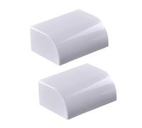 2 Pezzi Connettore Angolare Per Canaline Passacavi 40X40mm, Angolo Esterno Con Curva, Colore Bianco