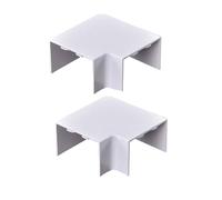 2 Pezzi Connettore Angolare Per Canaline Passacavi 60X40mm, Angolo Interno 90°, Colore Bianco