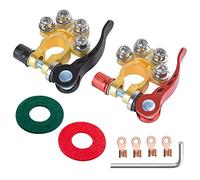 2 Pezzi Connettore del Terminale della Batteria 4 Vie Morsetti Morsetti Batteria Auto Sgancio Rapido Morsetti per Batteria Auto per Auto, Moto, Furgoni, Roulotte