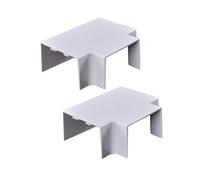 2 Pezzi Connettore Forma T Per Canaline Passacavi 60X40mm, Colore Bianco