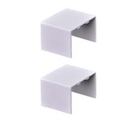 2 Pezzi Connettore Lineare Per Canaline Passacavi 40X40mm, Colore Bianco
