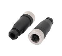 2 Pezzi Connettore M12 5 Pin femmina A Codice Diritto Vite Giunto Non schermato Femmina 5 Pin M12 Connettore Connettore Attuatore Aviazione Spina, Connettore M12 5 Poli IP67 Impermeabile