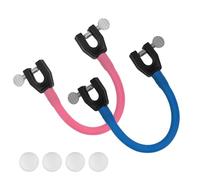 2 Pezzi Connettore per Punta da Sci per Bambini con 4 Pezzi Distanziatori, Connettore da Sci Portatile Aiuto per l'Allenamento dello Sci Accessori per Snowboard per Bambini Principianti (Rosa, Blu)