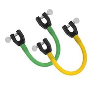 2 Pezzi Connettore per Punta da Sci per Bambini, Connettore da Sci Portatile Aiuto per l'Allenamento dello Sci Accessori per Snowboard per Bambini, Principianti (Verde, Giallo)