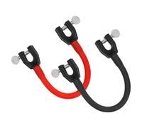 2 Pezzi Connettore per Punta da Sci per Bambini, Connettore da Sci Portatile Aiuto per l'Allenamento dello Sci Accessori per Snowboard per Bambini, Principianti (Nero, Rosso)